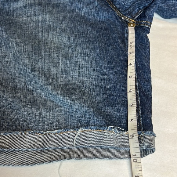 Loft distress roll up Bermuda denim Jean shorts size 10 New - Picture 8 of 8